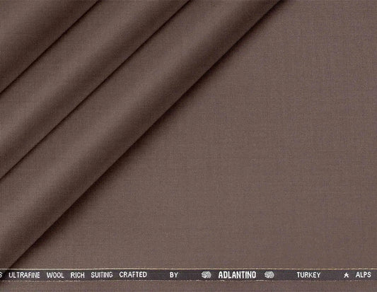 Coffee Brown Super 140’s Ultrafine Wool Rich Suiting Fabric