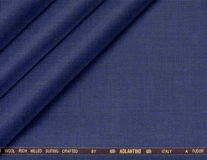 Super 130’s Wool-Rich Poly Wool Suiting by Adlantino Italy Tudor – Blue Micro Structure