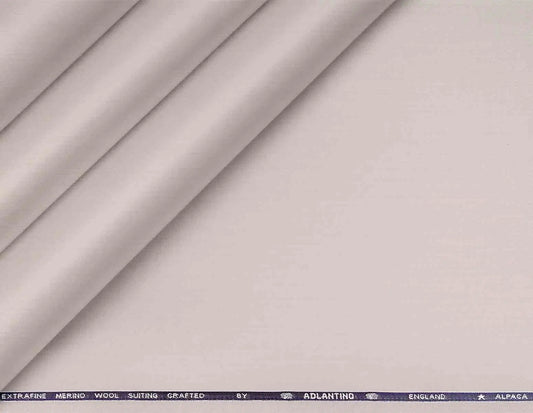 "Super 110’s Extrafine Merino Wool Light Pearl Plain Suiting by Adlantino England"
