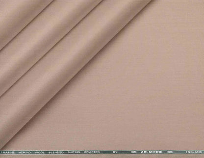 Camel Beige Super 90’s Poly Wool Suiting Fabric by Adlantino for Jodhpuri Suits, Jackets and Trousers.