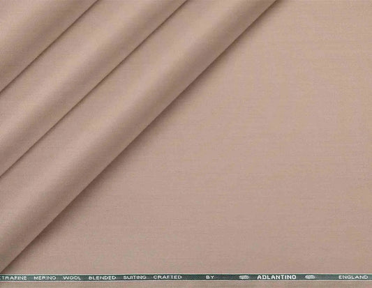 Camel Beige Super 90’s Poly Wool Suiting Fabric by Adlantino for Jodhpuri Suits, Jackets and Trousers.