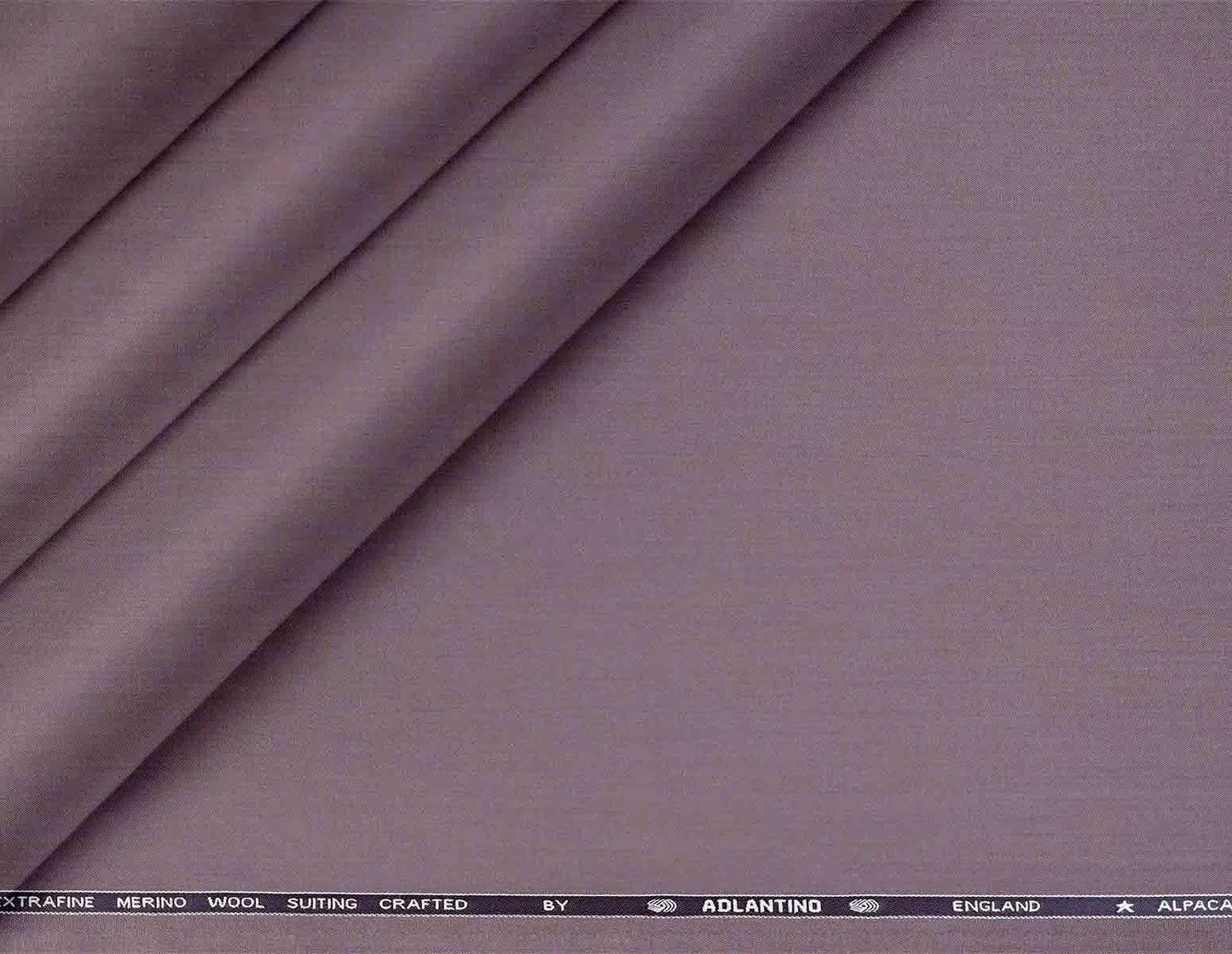 "Alpaca Super 110’s Extrafine Merino Wool Lilac Plain Suiting by Adlantino England"