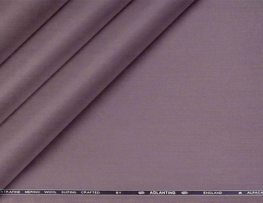 "Alpaca Super 110’s Extrafine Merino Wool Lilac Plain Suiting by Adlantino England"