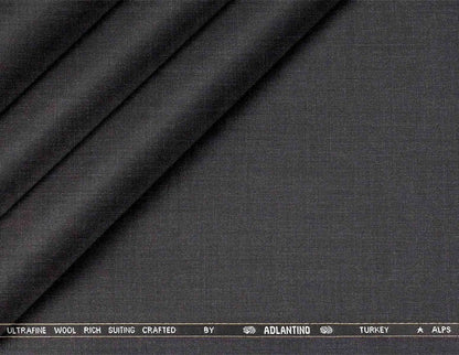 Deep Graphite Super 140’s Ultrafine Wool Rich Suiting Fabric