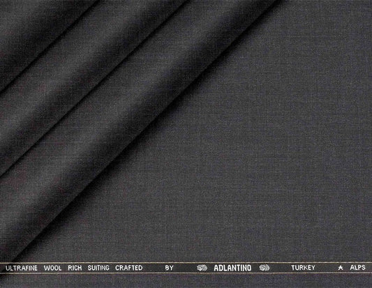 Deep Graphite Super 140’s Ultrafine Wool Rich Suiting Fabric