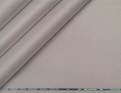 Stone Beige Super 90’s Poly Wool Suiting Fabric by Adlantino for Jodhpuri Suits, Jackets and Trousers.