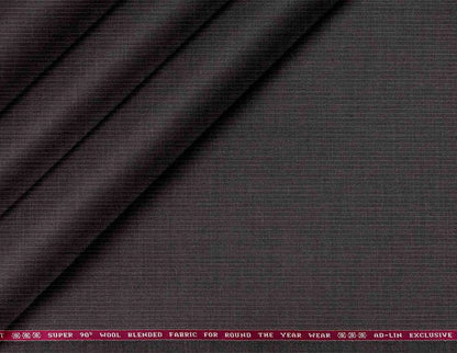 "CRIST Super 90’s Wool Blended Plain Charcoal Suiting – Year-Round Wear"