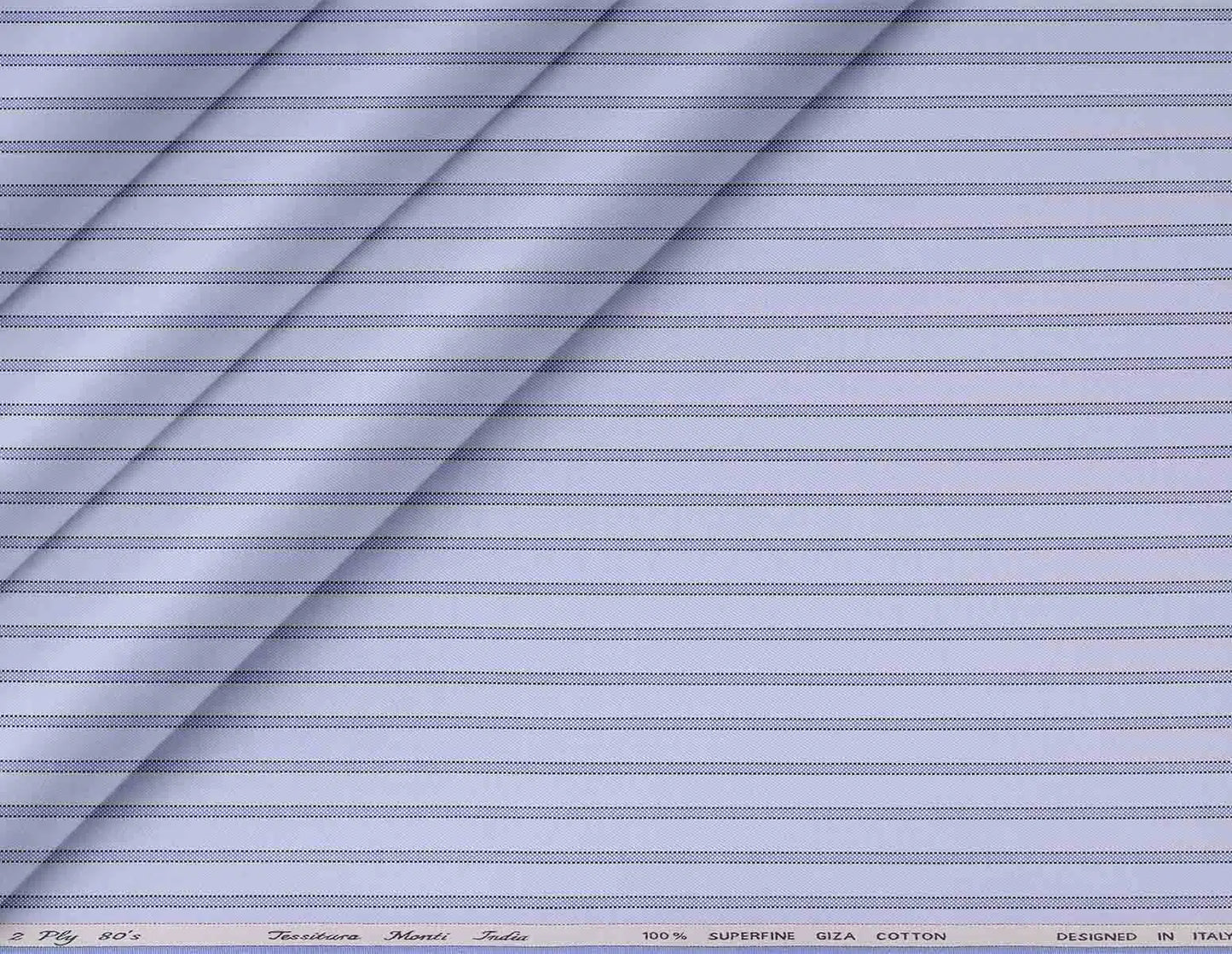Super Ply 80’s Lining Stripe Shirting – Tessitura Monti India, Superfine Giza Cotton