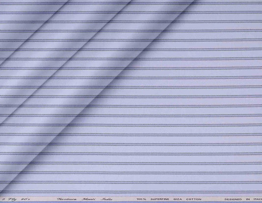 Super Ply 80’s Lining Stripe Shirting – Tessitura Monti India, Superfine Giza Cotton