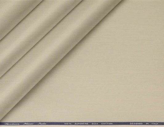 Sand Beige Lining Micro Superfine Giza Cotton by Tessitura Monti