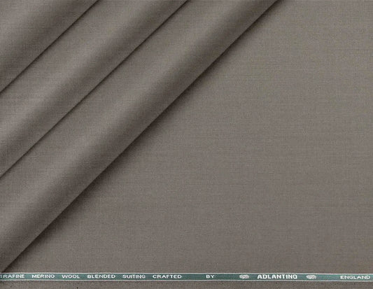 Taupe Brown Super 90’s Poly Wool Suiting Fabric by Adlantino for Jodhpuri Suits, Jackets and Trousers.