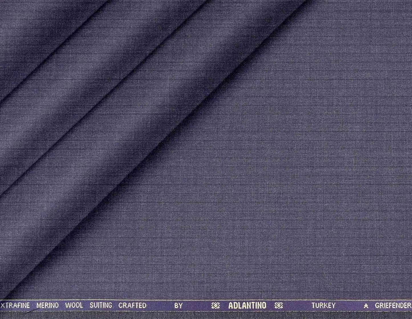 Steel Blue Super 130’s Extrafine Merino Micro Suiting Poly Wool Fabric for Modern Menswear