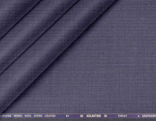 Steel Blue Super 130’s Extrafine Merino Micro Suiting Poly Wool Fabric for Modern Menswear