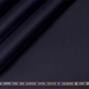 Premium Super 130’s Australian Merino Wool-Rich Poly Wool Suiting – Plain Micro Structure, Navy Blue