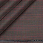Chic Fine Merino Wool Polyester Blend Micro Checks Suiting by Raymond