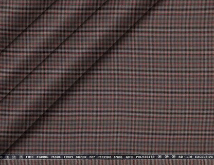 Chic Fine Merino Wool Polyester Blend Micro Checks Suiting