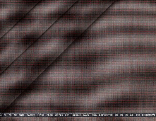 Chic Fine Merino Wool Polyester Blend Micro Checks Suiting