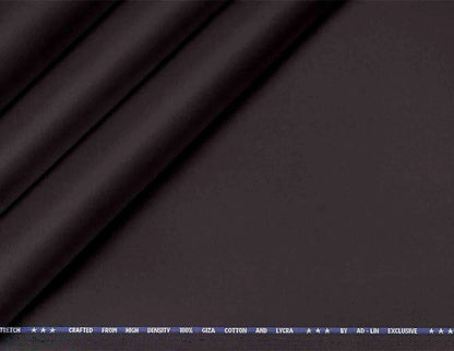 Charcoal Black Mold Stretch High Density Giza Cotton Lycra Lining Fabric for Modern Menswear