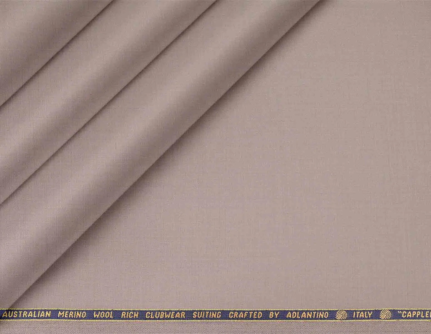 Super 130's Australian Merino Wool Rich Clubwear Suiting - Premium Taupe Poly-Wool Fabric