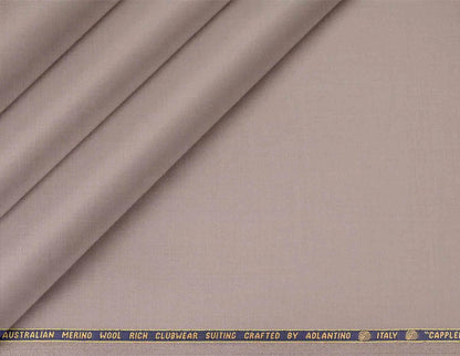 Super 130's Australian Merino Wool Rich Clubwear Suiting - Premium Taupe Poly-Wool Fabric