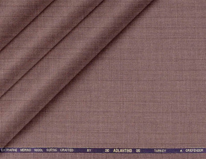 "Griefender Super 130’s Extrafine Merino Wool Taupe Plain Suiting by Adlantino"