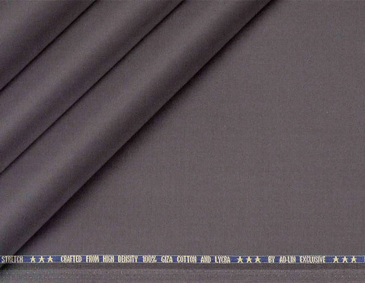 Slate Grey Mold Stretch High Density Giza Cotton Lycra Lining Fabric for Modern Menswear
