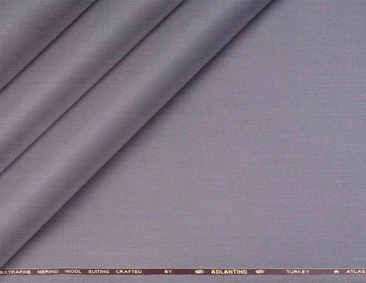 Elegant Silver Grey Super 130’s Poly-Wool Suiting Fabric for Modern Menswear