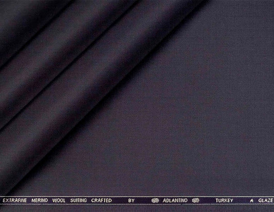 Super 130’s Extrafine Merino Wool Poly-Wool Suiting by Adlantino – Graphite Blue Modern Tailoring Fabric for Men.