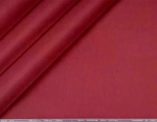 Crimson Red Superfine Giza Cotton Super 70’s Regal by Tessitura Monti