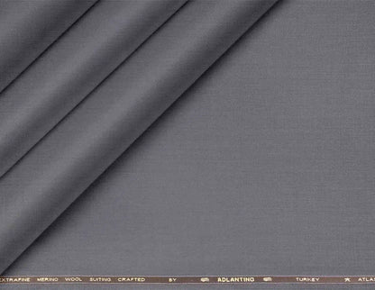 Modern Grey Super 100’s Extrafine Merino Wool Poly-Wool Suiting Fabric for Menswear