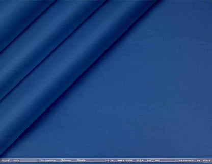Royal Blue Superfine Giza Cotton Super 70’s Regal by Tessitura Monti