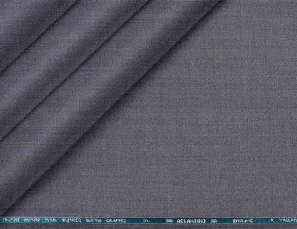 Mid Grey Herringbone Super 90’s Poly Wool Suiting Fabric for Jodhpuri Suits, Koti and Jackets.officinepaladino+1