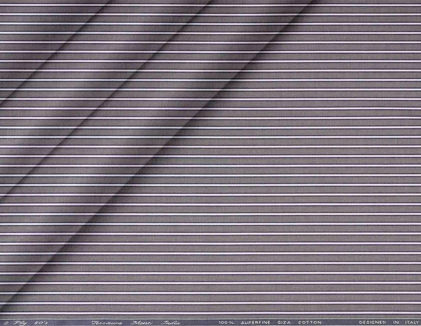 Super Ply 80’s Lining Stripe Shirting – Tessitura Monti India, Superfine Giza Cotton