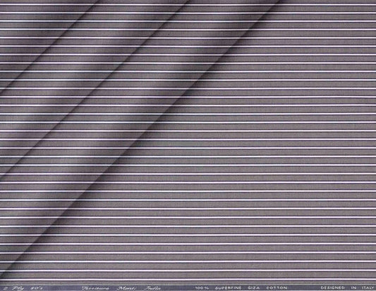 Super Ply 80’s Lining Stripe Shirting – Tessitura Monti India, Superfine Giza Cotton