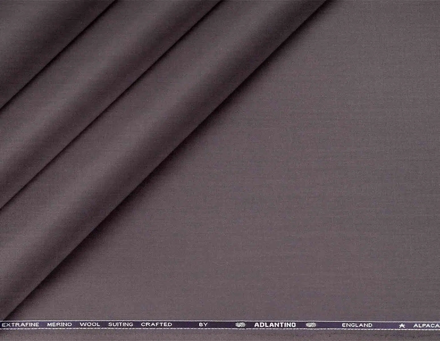 "Alpaca Super 110’s Extrafine Merino Wool Slate Grey Plain Suiting by Adlantino"