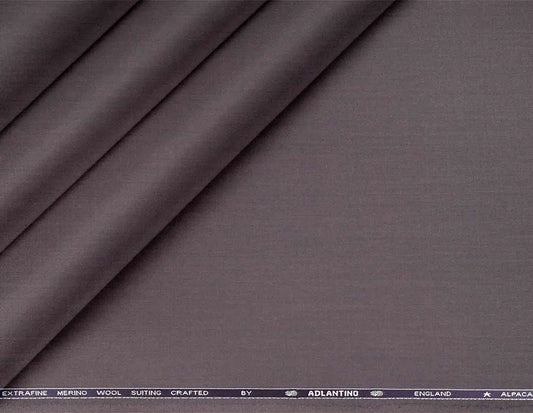"Alpaca Super 110’s Extrafine Merino Wool Slate Grey Plain Suiting by Adlantino"