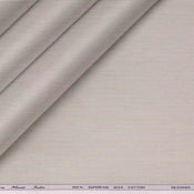 Superfine Giza Cotton White & Green Lining Stripe Shirting Fabric by Tessitura Monti