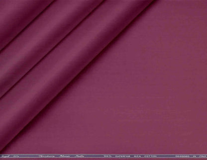 Plum Superfine Giza Cotton Super 70’s Regal by Tessitura Monti