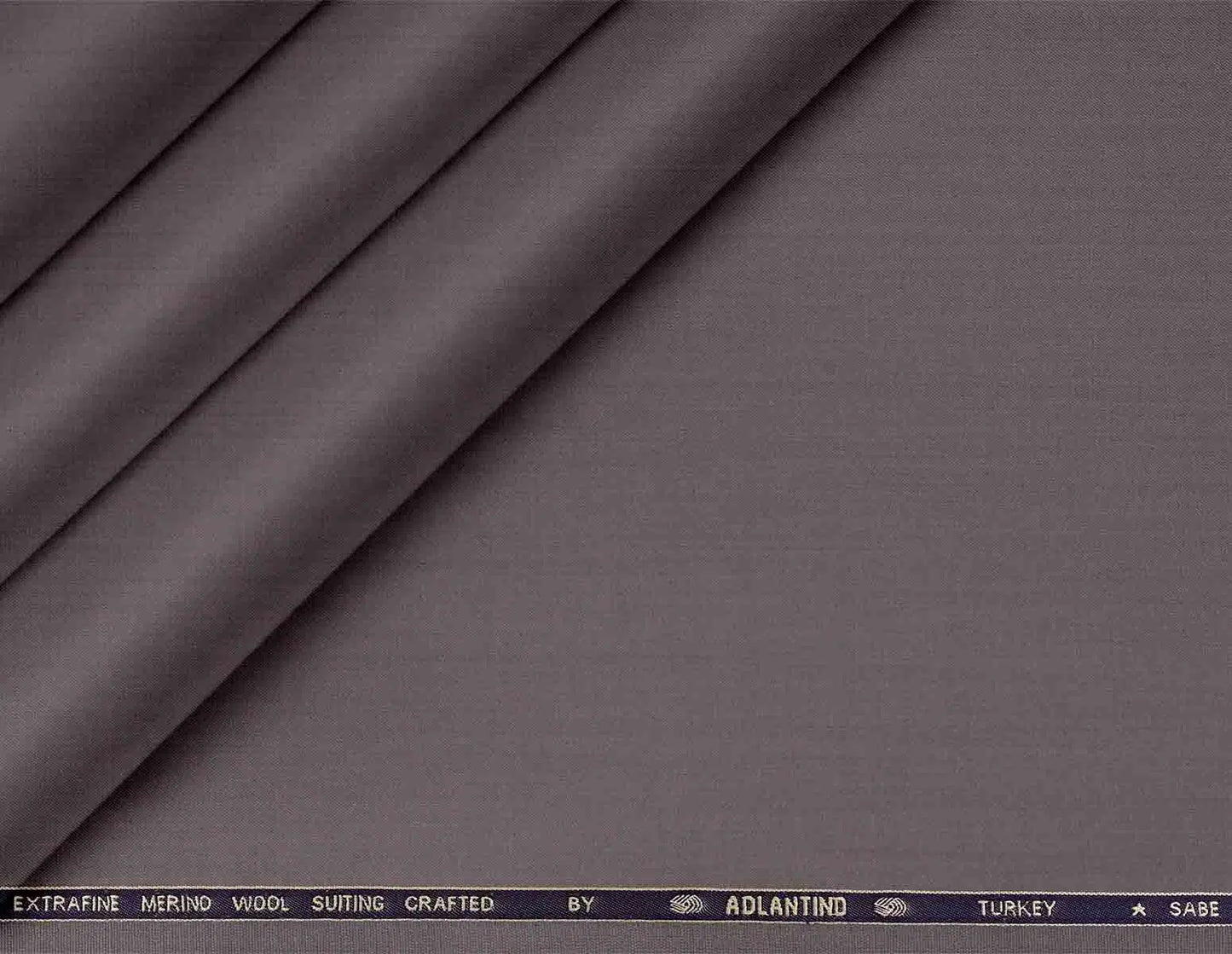 Super 130’s Extrafine Merino Wool Plain Suiting by Adlantino Turkey — Graphite Grey Poly Wool for Modern Men’s Jodhpuris, Koti, Jackets, Suits & Pants