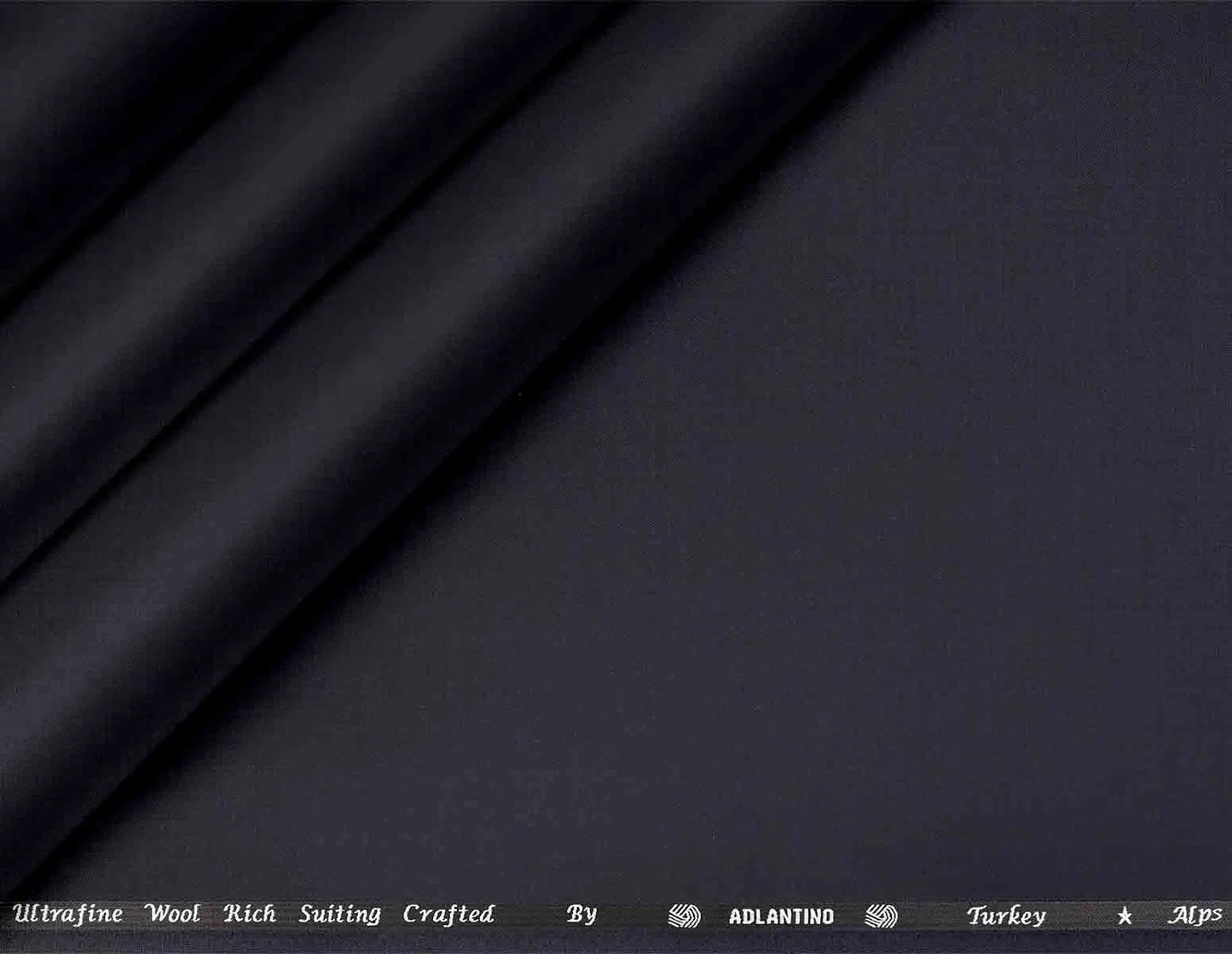 Midnight Indigo Super 140’s Ultrafine Wool Rich Suiting Fabric
