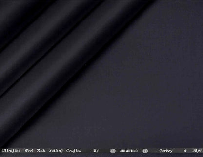 Midnight Indigo Super 140’s Ultrafine Wool Rich Suiting Fabric