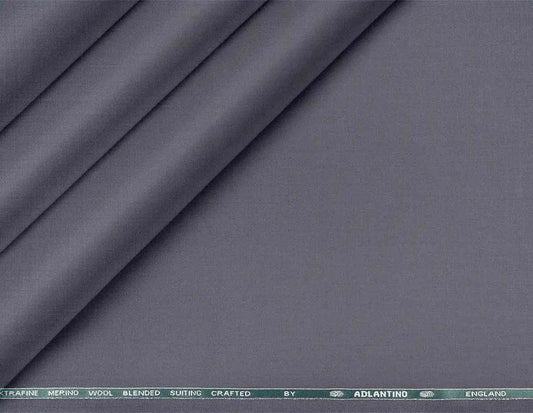Slate Blue Super 90’s Poly Wool Suiting Fabric by Adlantino for Jodhpuri Suits, Jackets and Trousers.