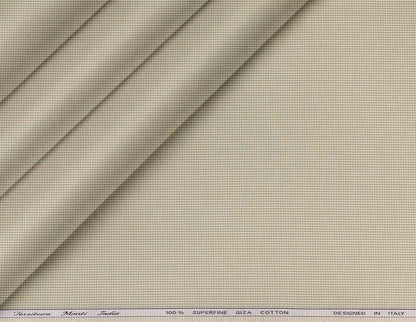 Sand Beige Micro Dot Superfine Giza Cotton by Tessitura Monti