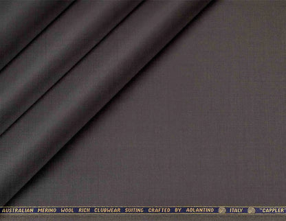 Charcoal Grey Poly Wool Super 130’s Australian Merino Wool-Rich Clubwear Suiting