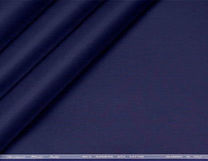 Ink Blue Micro Dot Superfine Giza Cotton by Tessitura Monti