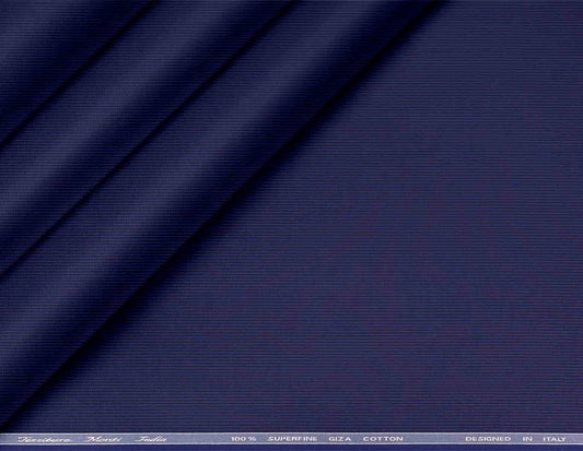Ink Blue Micro Dot Superfine Giza Cotton by Tessitura Monti
