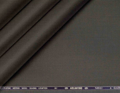 Super 130’s Extrafine Merino Wool Poly-Wool Suiting by Adlantino – Graphite Grey Fine Tailoring Fabric for Modern Men.
