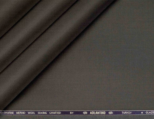 Super 130’s Extrafine Merino Wool Poly-Wool Suiting by Adlantino – Graphite Grey Fine Tailoring Fabric for Modern Men.