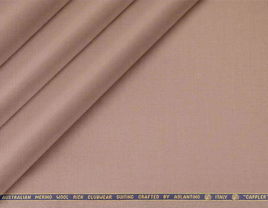 Classic Earth Brown Super 130’s Australian Merino Wool Poly Wool Suiting Fabric