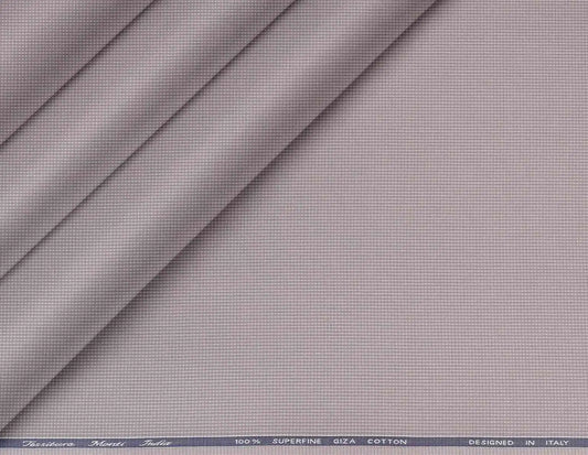 Grey Lilac Micro Dot Superfine Giza Cotton by Tessitura Monti